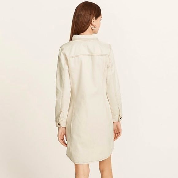 ▪️NWT J. Crew Ecru denim button-up dress - Picture 5 of 8